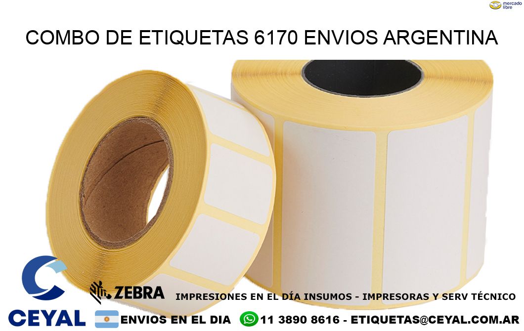 Combo de etiquetas 6170 ENVIOS ARGENTINA
