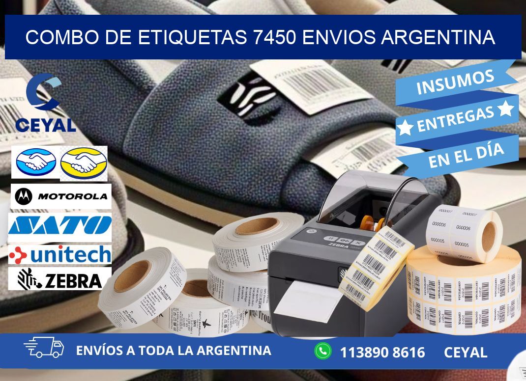 Combo de etiquetas 7450 ENVIOS ARGENTINA