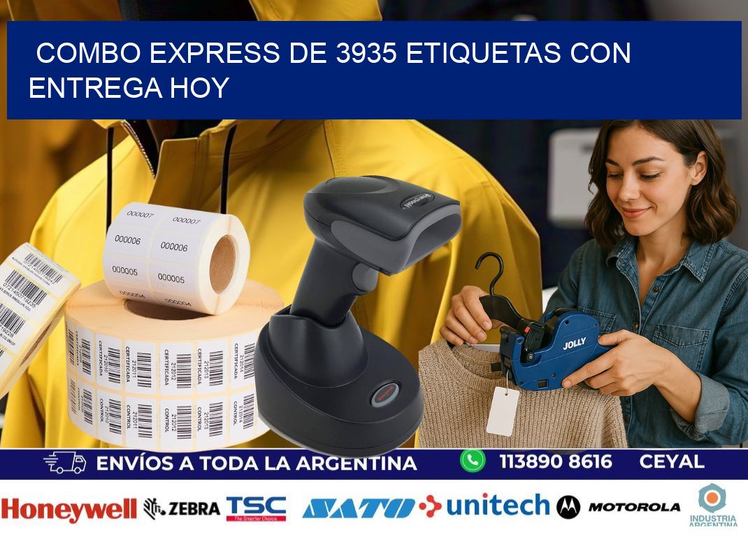 Combo express de 3935 etiquetas con entrega hoy