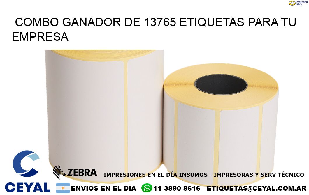 Combo ganador de 13765 etiquetas para tu empresa
