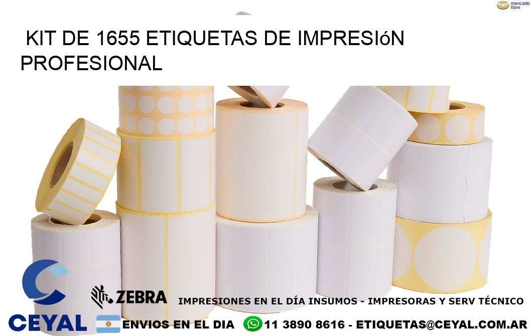Kit de 1655 etiquetas de impresión profesional