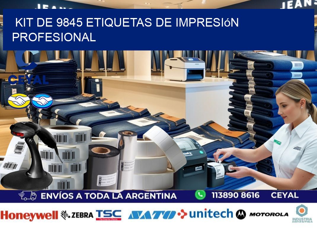 Kit de 9845 etiquetas de impresión profesional
