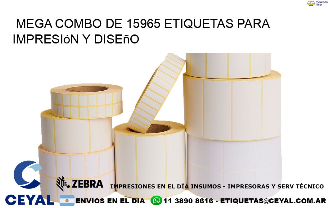 Mega combo de 15965 etiquetas para impresión y diseño