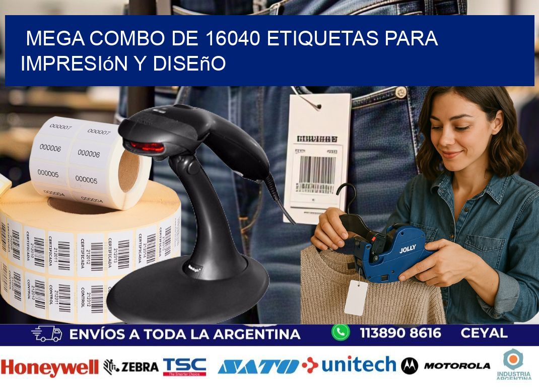 Mega combo de 16040 etiquetas para impresión y diseño
