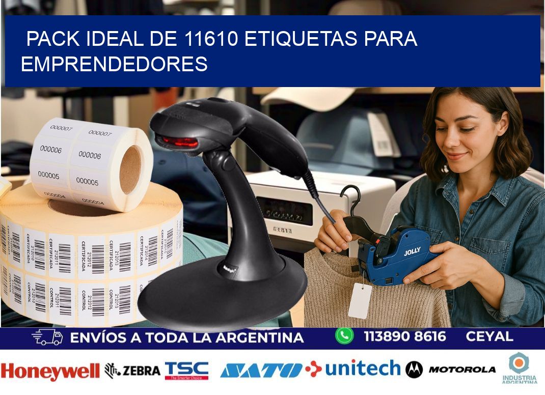 Pack ideal de 11610 etiquetas para emprendedores