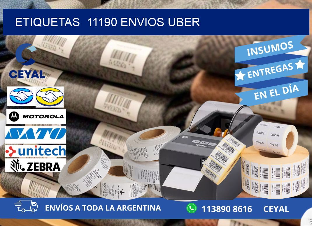 etiquetas  11190 ENVIOS UBER