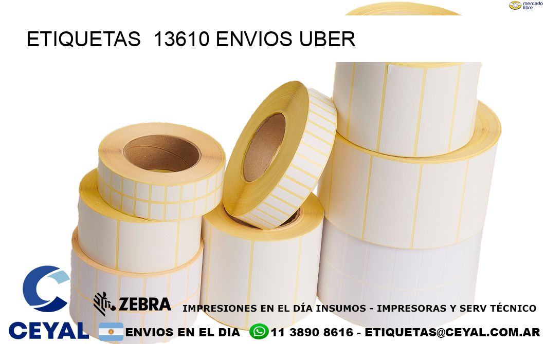 etiquetas  13610 ENVIOS UBER