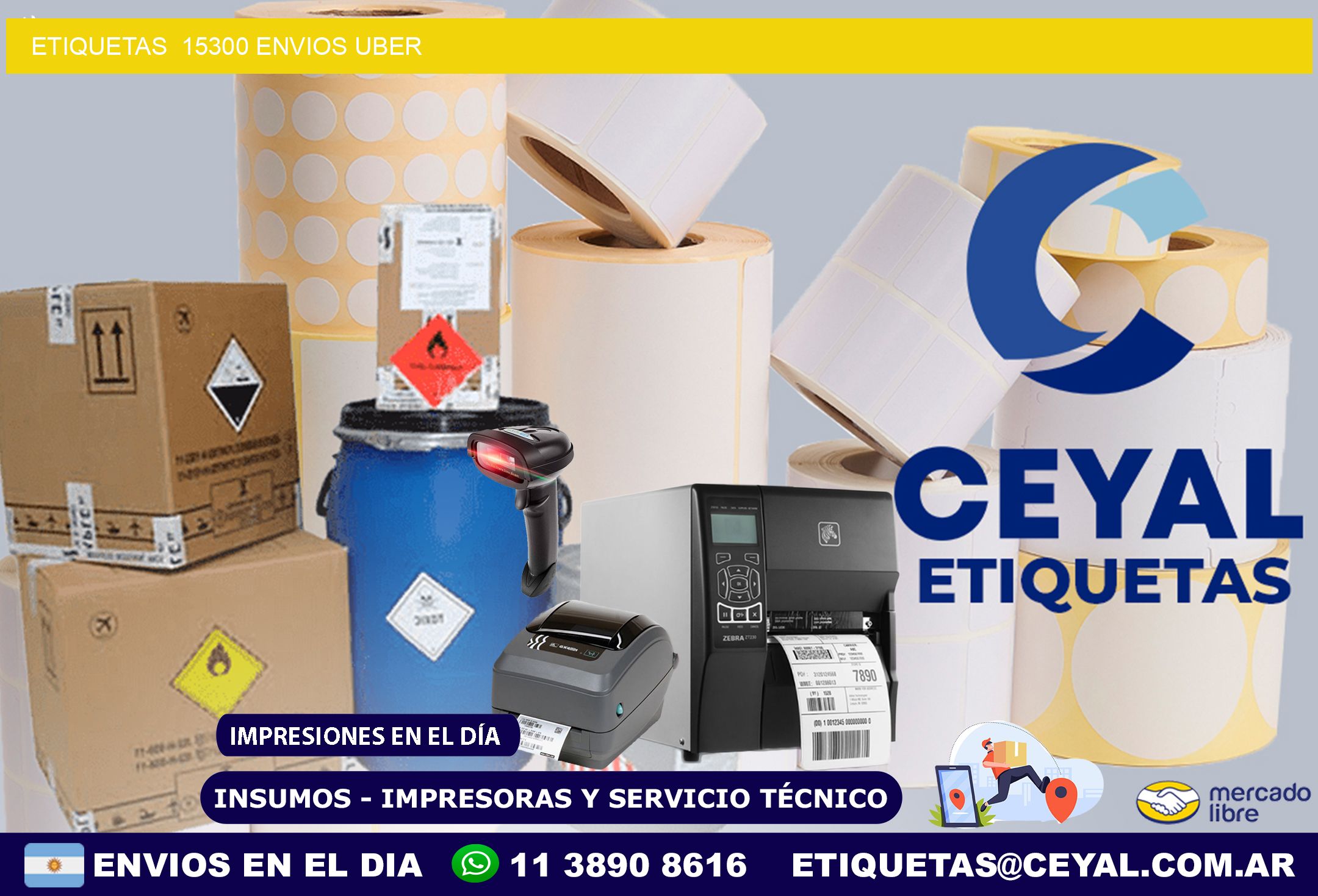 etiquetas  15300 ENVIOS UBER