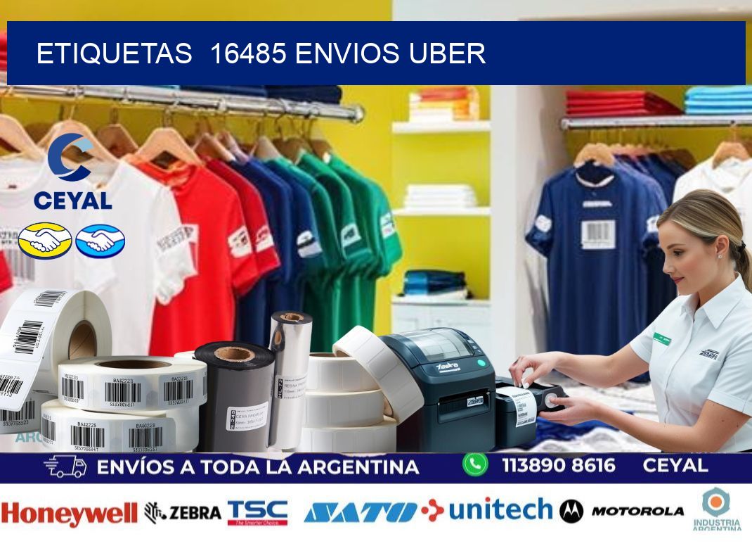 etiquetas  16485 ENVIOS UBER