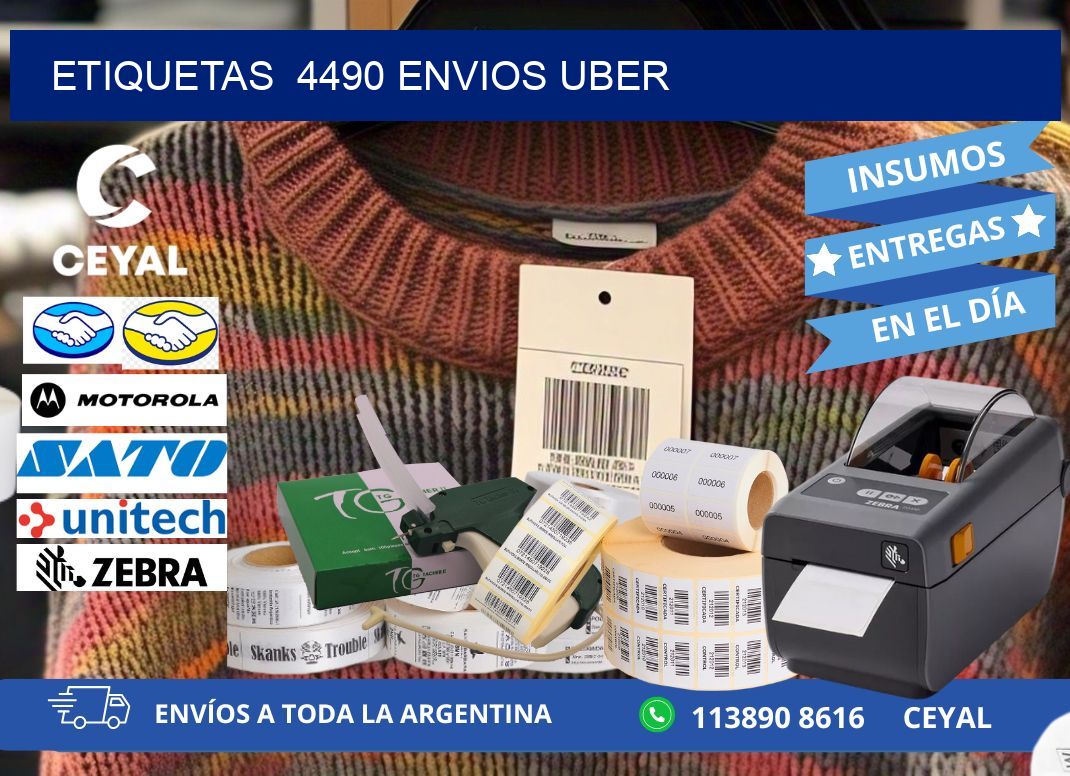 etiquetas  4490 ENVIOS UBER