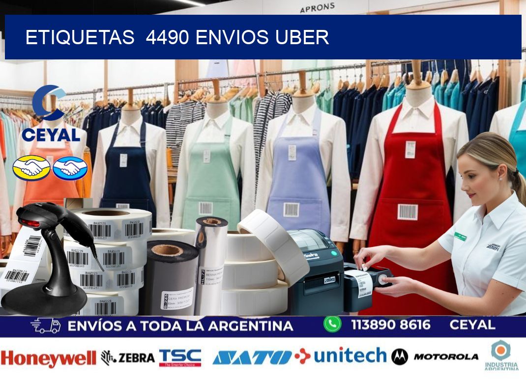 etiquetas  4490 ENVIOS UBER