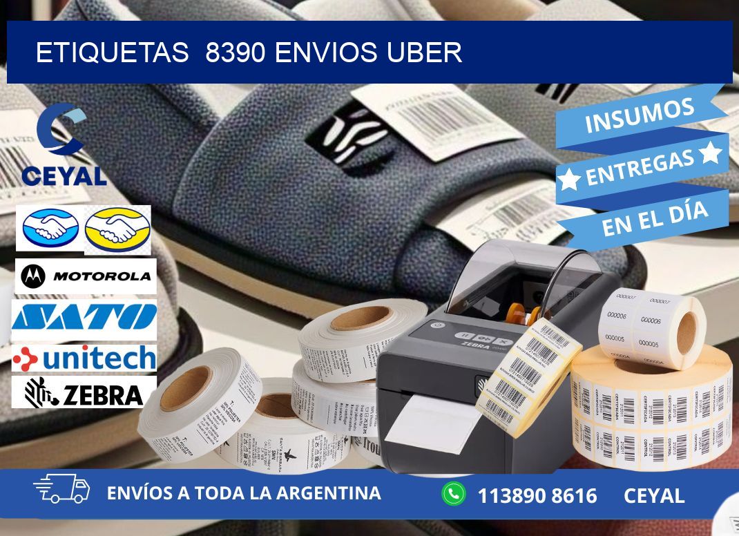 etiquetas  8390 ENVIOS UBER