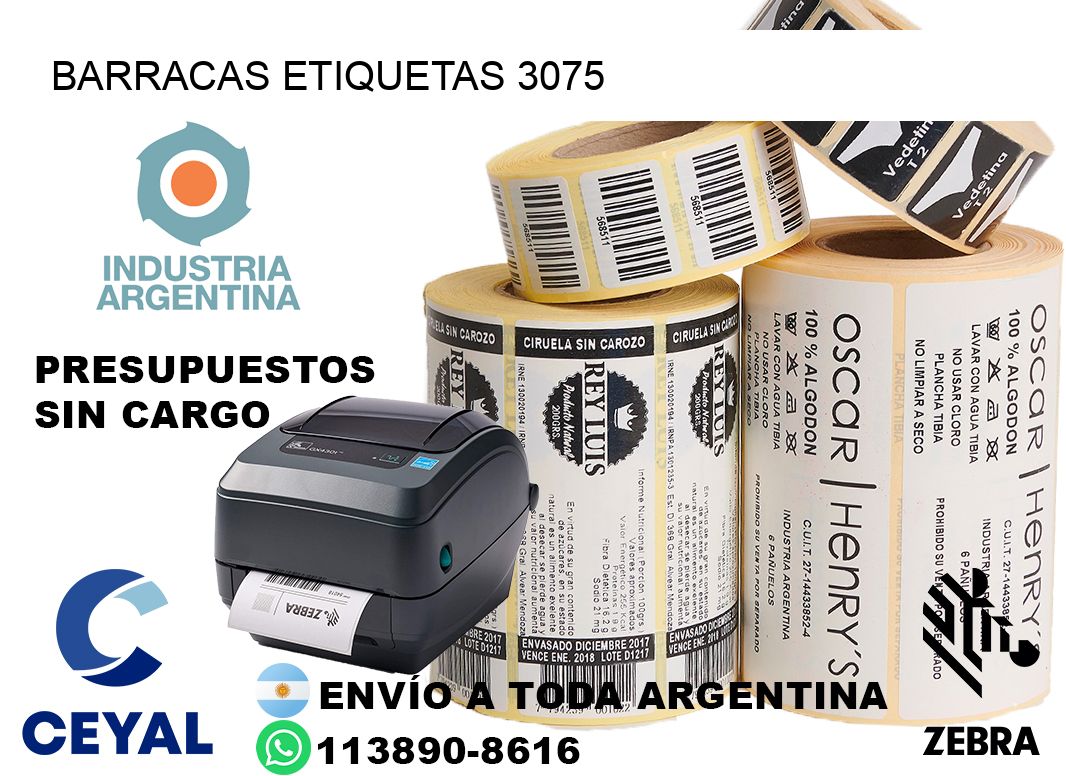Barracas etiquetas 3075