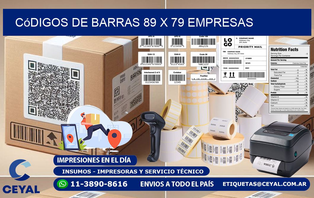 Códigos de Barras 89 x 79 empresas