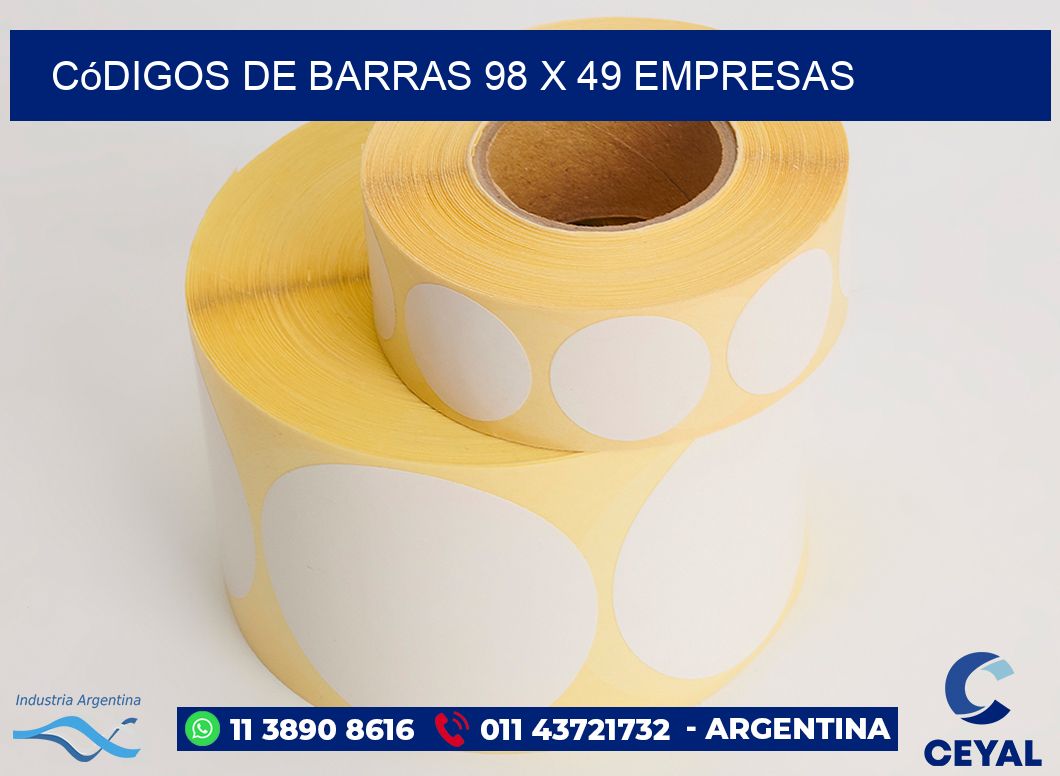 Códigos de Barras 98 x 49 empresas