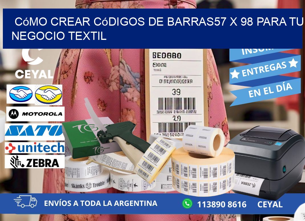 Cómo Crear Códigos de Barras57 x 98 para Tu Negocio Textil