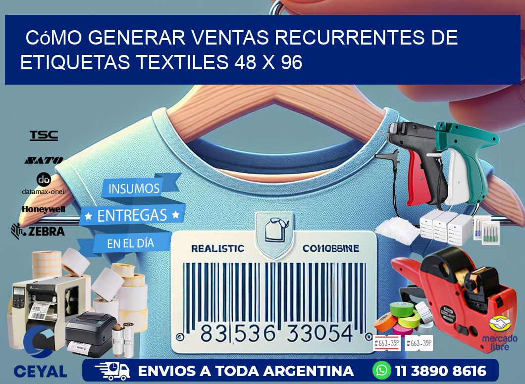 Cómo Generar Ventas Recurrentes de Etiquetas Textiles 48 x 96