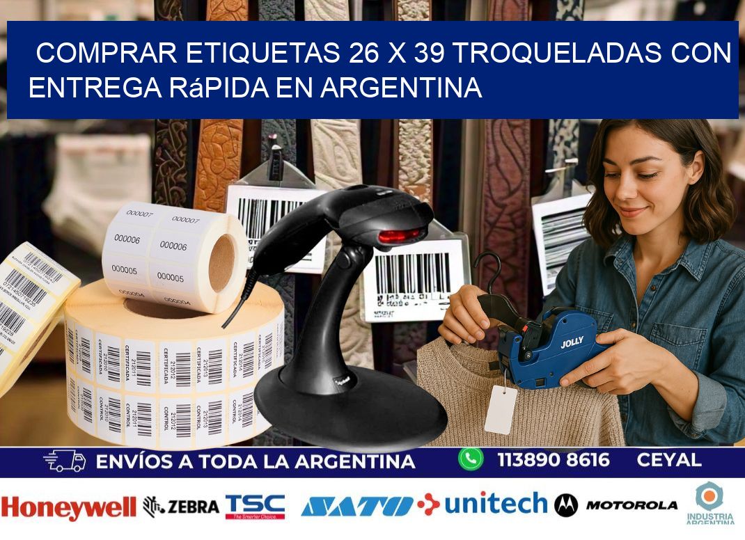Comprar etiquetas 26 x 39 troqueladas con entrega rápida en Argentina