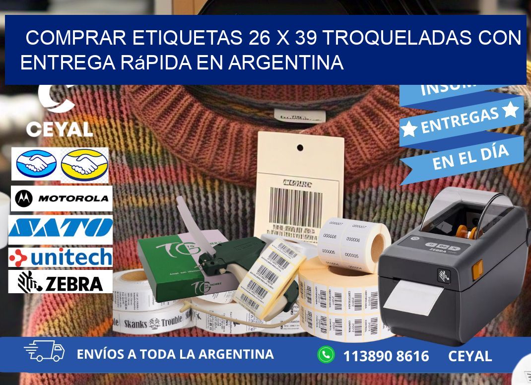 Comprar etiquetas 26 x 39 troqueladas con entrega rápida en Argentina