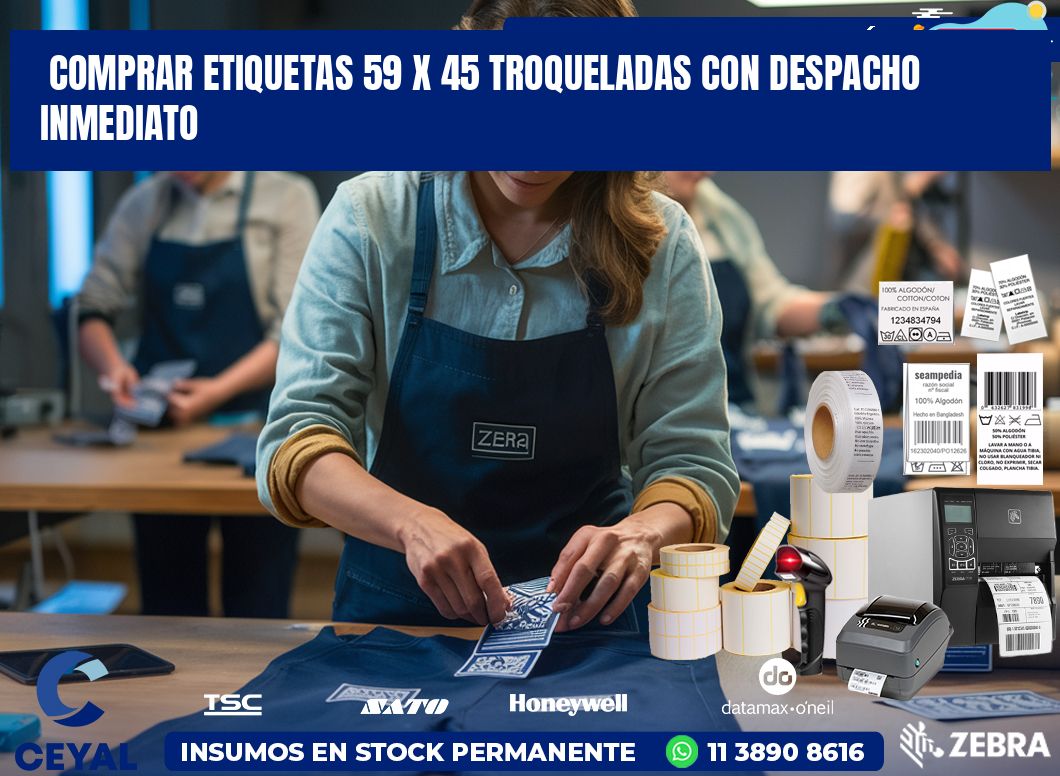 Comprar etiquetas 59 x 45 troqueladas con despacho inmediato