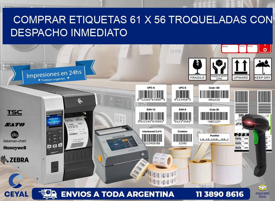 Comprar etiquetas 61 x 56 troqueladas con despacho inmediato