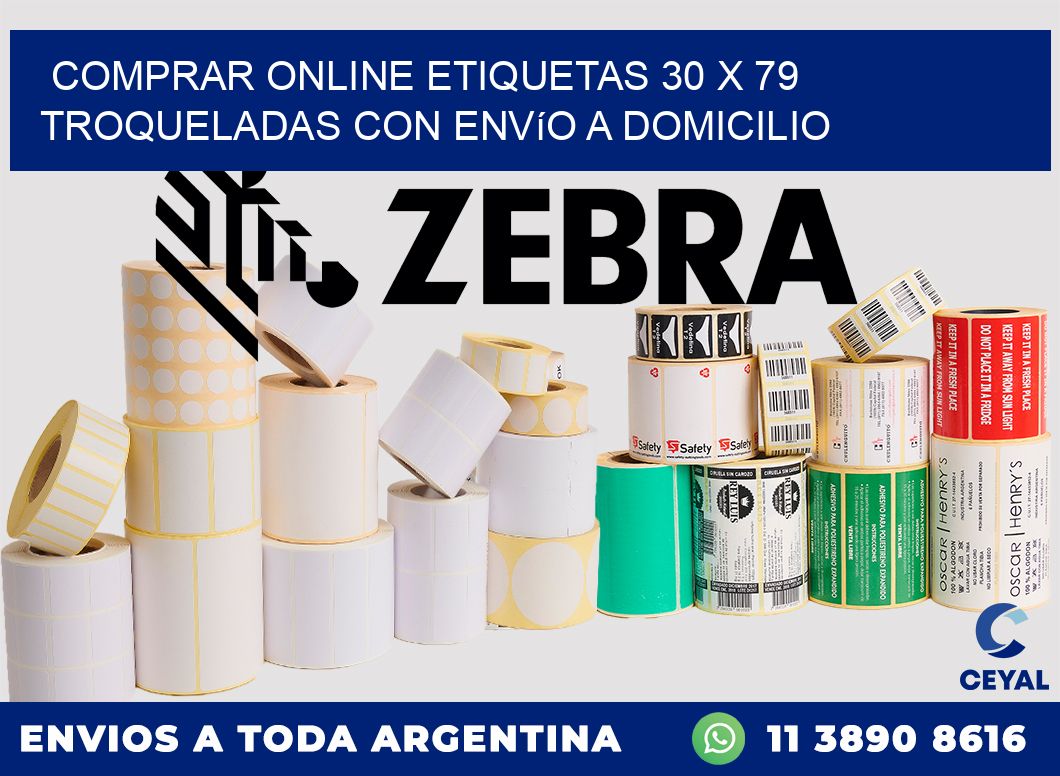 Comprar online etiquetas 30 x 79 troqueladas con envío a domicilio