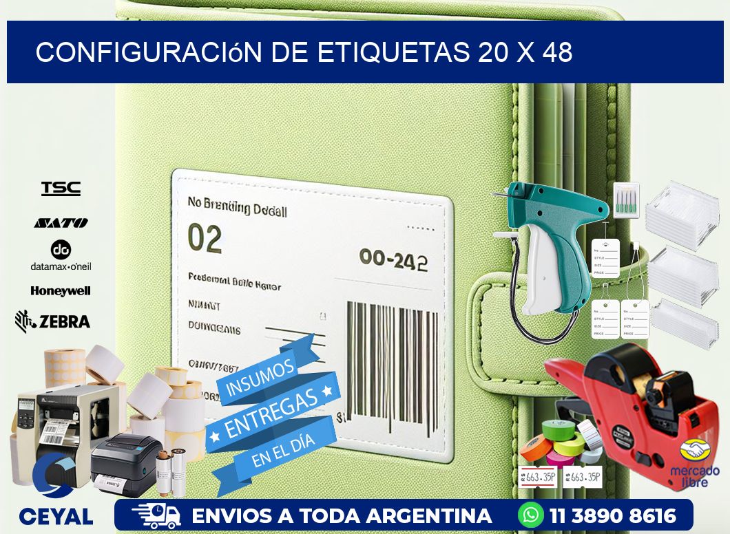 Configuración de etiquetas 20 x 48