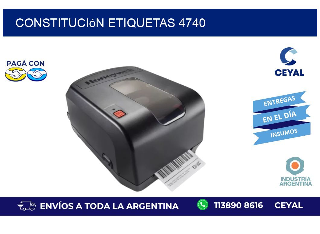 Constitución etiquetas 4740