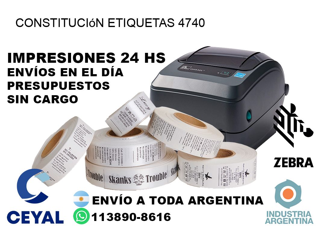 Constitución etiquetas 4740