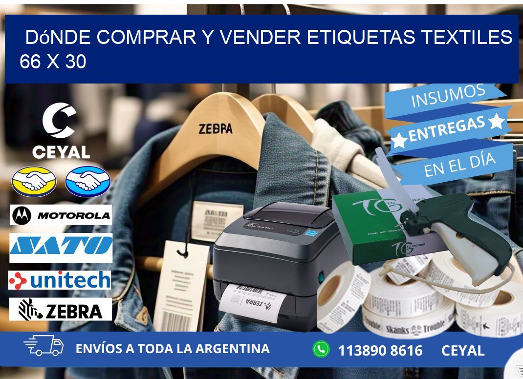 Dónde Comprar y Vender Etiquetas Textiles 66 x 30