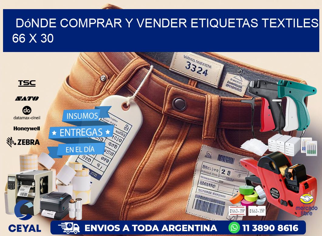 Dónde Comprar y Vender Etiquetas Textiles 66 x 30