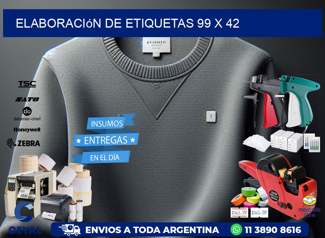 Elaboración de etiquetas 99 x 42