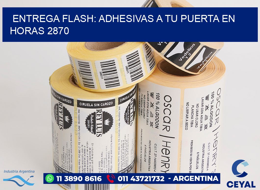 Entrega Flash: Adhesivas A Tu Puerta en Horas 2870