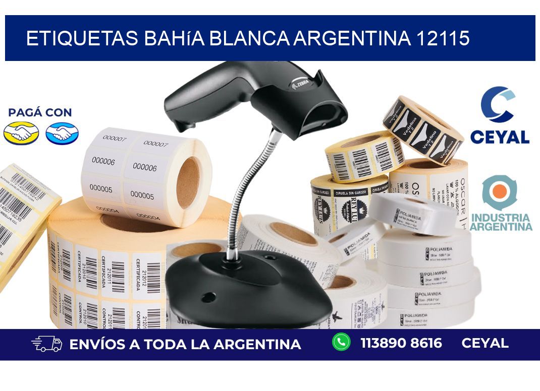 Etiquetas Bahía Blanca Argentina 12115