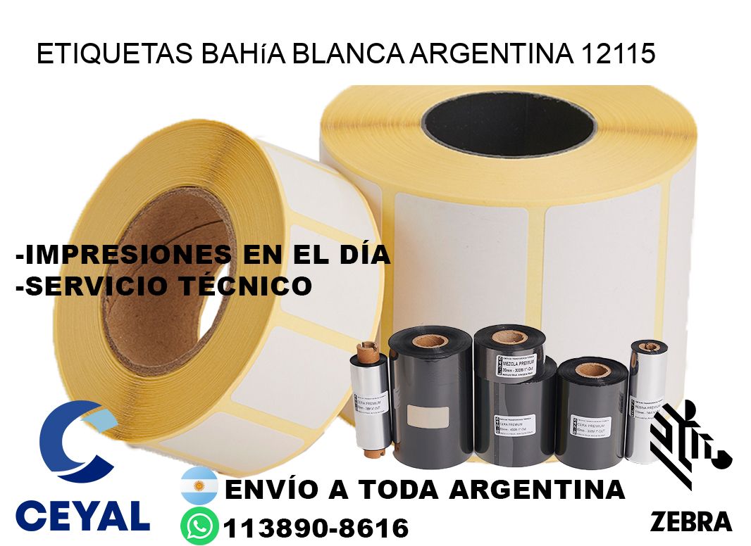 Etiquetas Bahía Blanca Argentina 12115