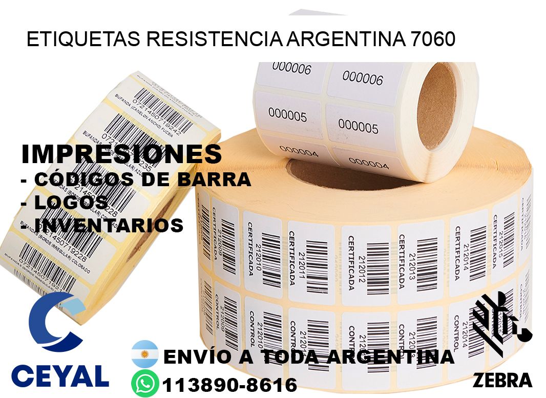 Etiquetas Resistencia Argentina 7060