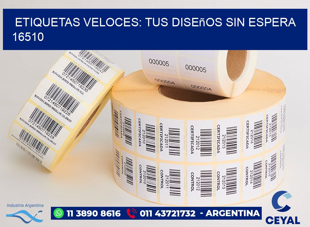 Etiquetas Veloces: Tus Diseños sin Espera 16510