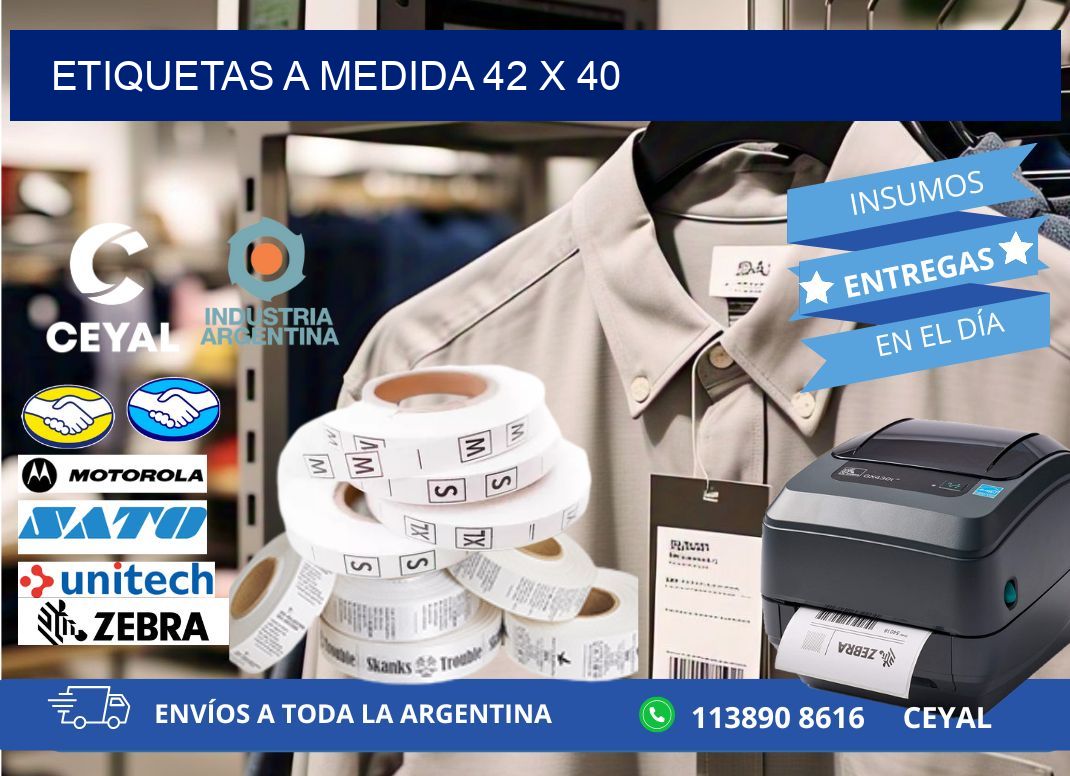 Etiquetas a medida 42 x 40