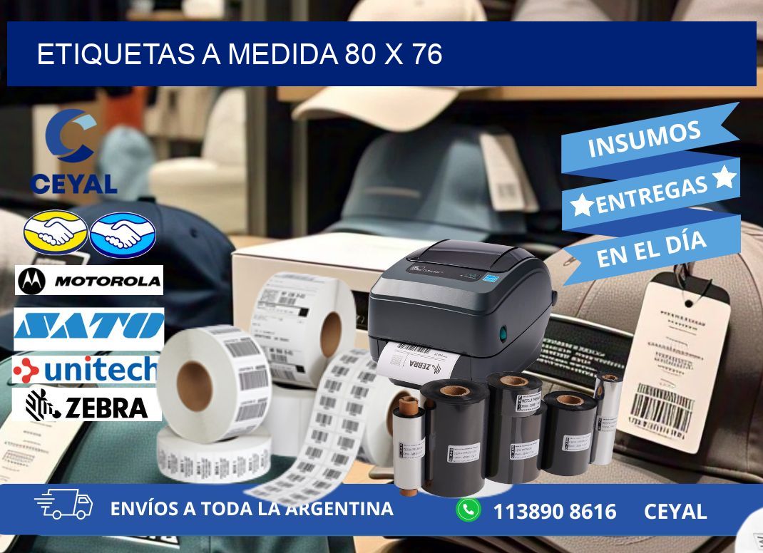Etiquetas a medida 80 x 76