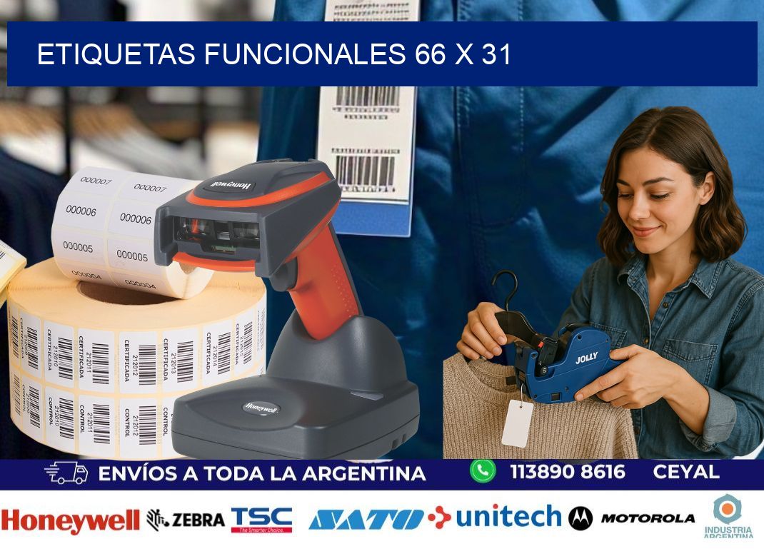 Etiquetas funcionales 66 x 31