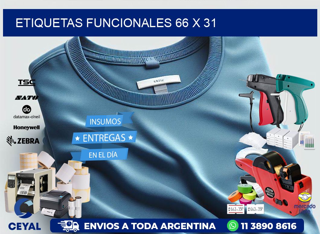 Etiquetas funcionales 66 x 31