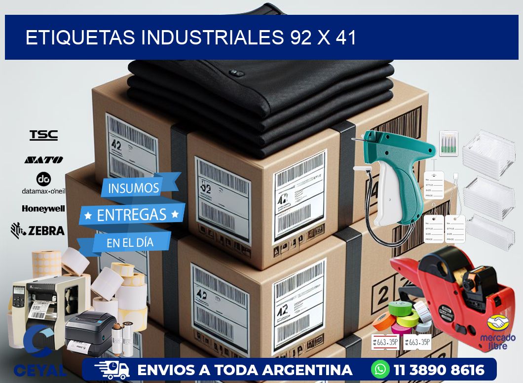 Etiquetas industriales 92 x 41