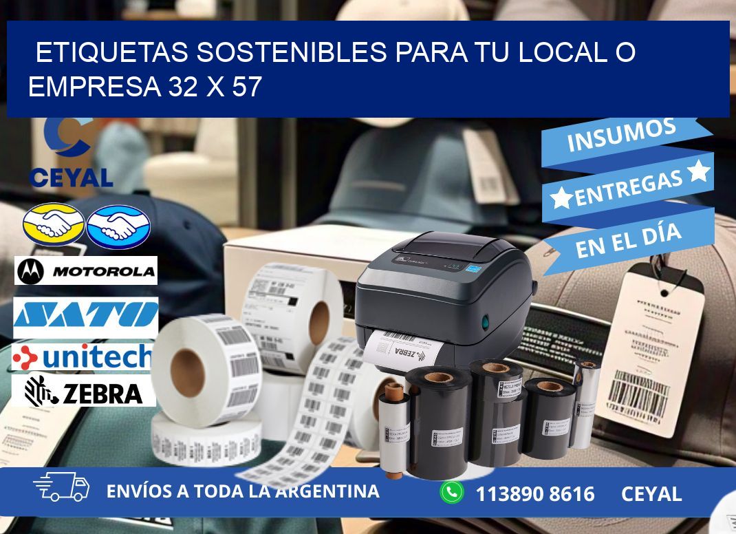 Etiquetas sostenibles para tu local o empresa 32 x 57