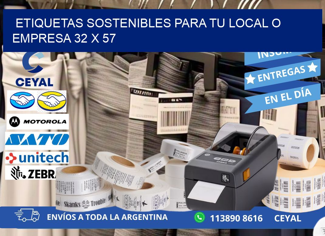 Etiquetas sostenibles para tu local o empresa 32 x 57