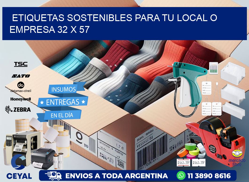 Etiquetas sostenibles para tu local o empresa 32 x 57