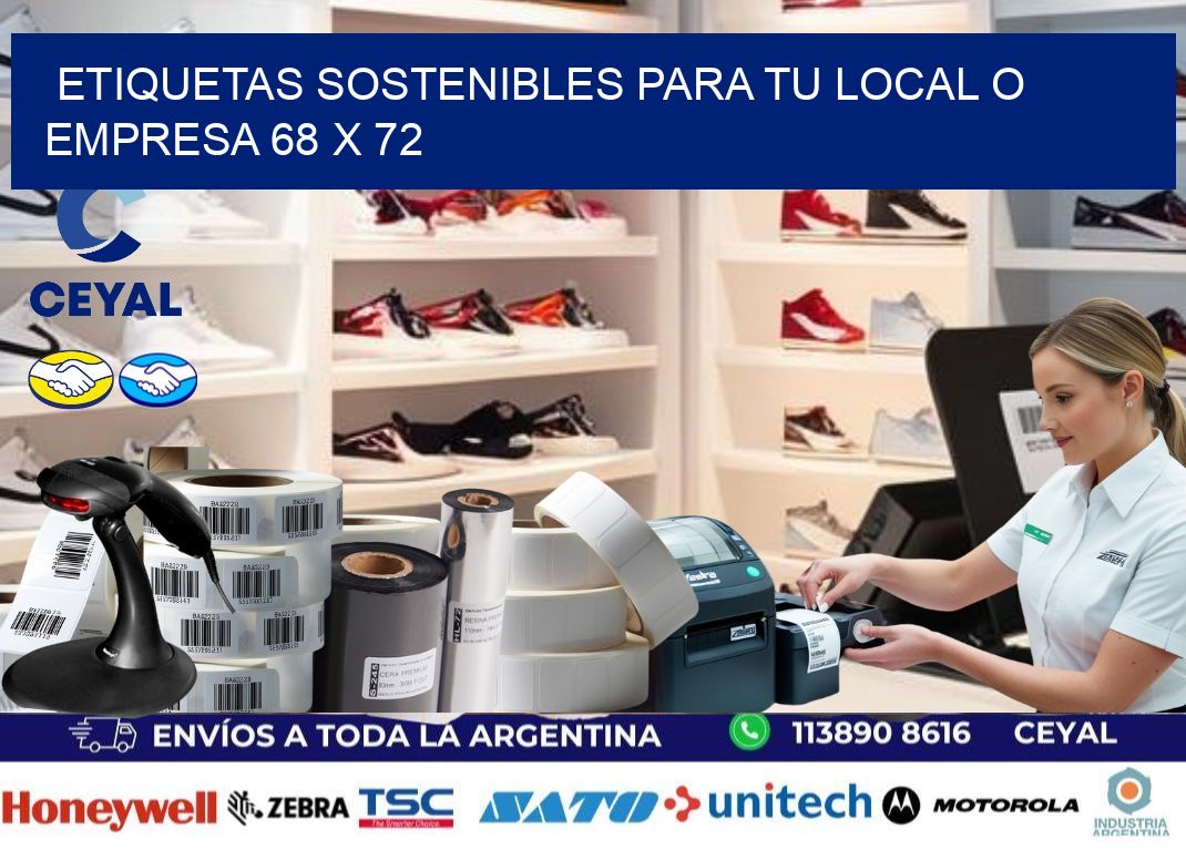 Etiquetas sostenibles para tu local o empresa 68 x 72