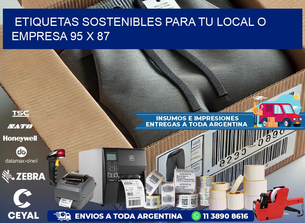 Etiquetas sostenibles para tu local o empresa 95 x 87