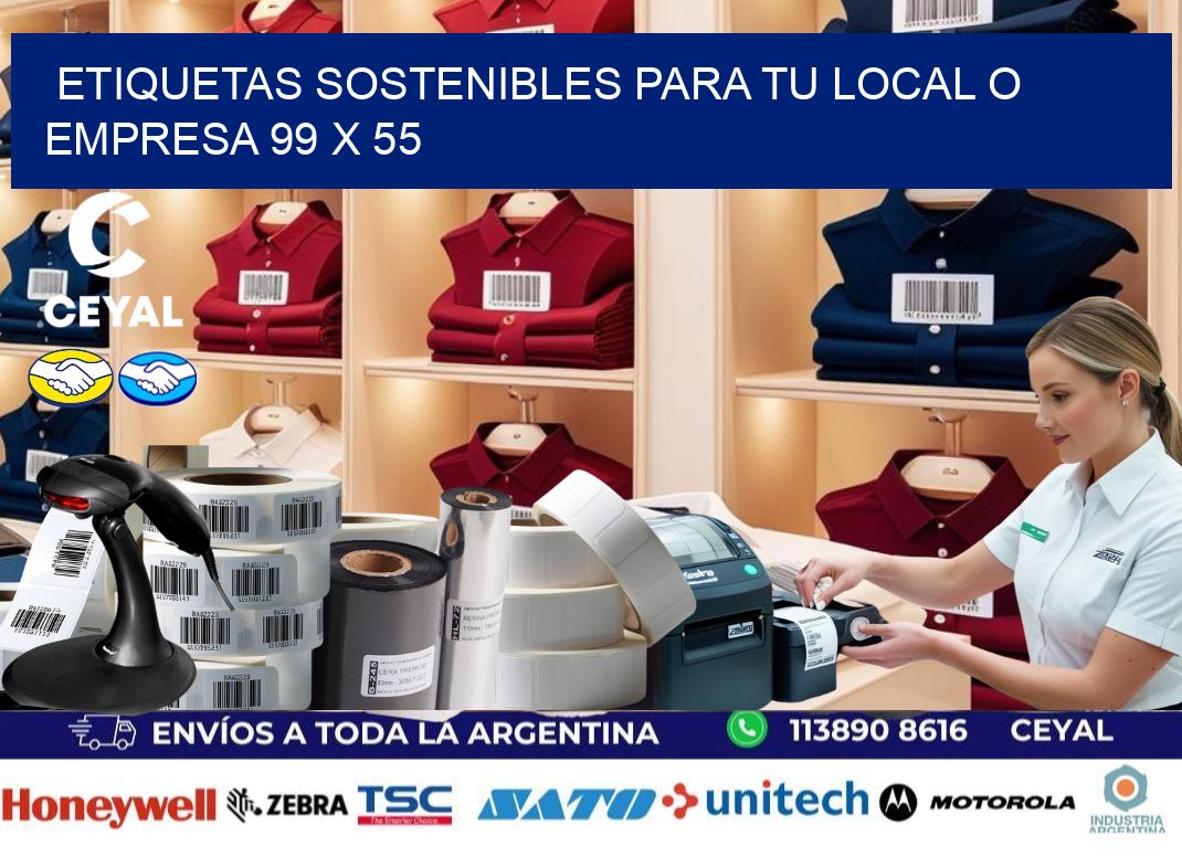 Etiquetas sostenibles para tu local o empresa 99 x 55