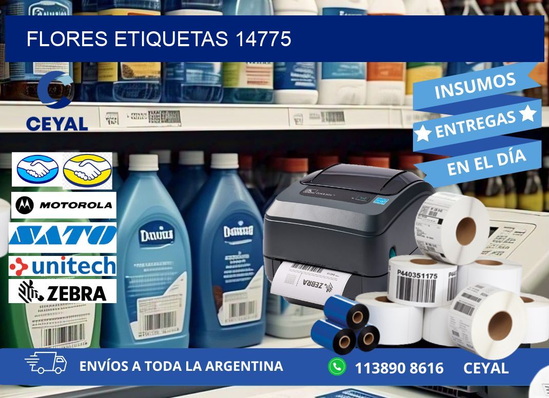 Flores etiquetas 14775