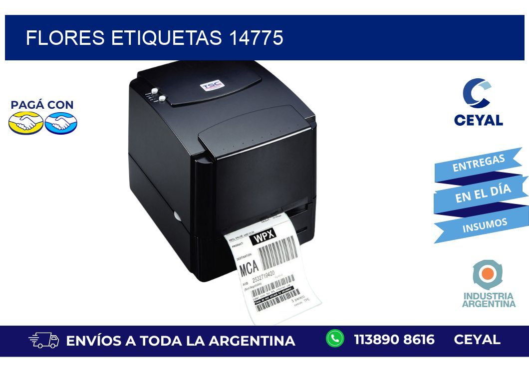 Flores etiquetas 14775